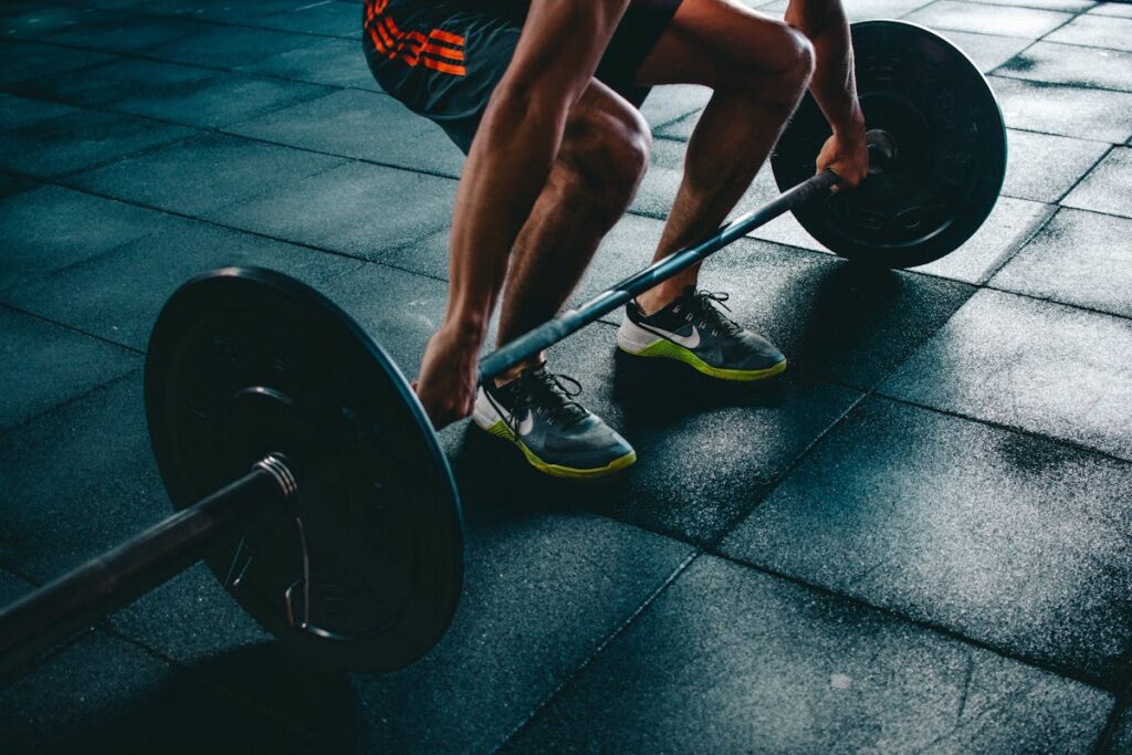 Proper barbell technique and quality movement form during strength training in Sydney